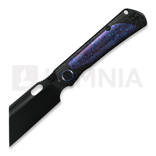 มีดพับ Kunwu Knives Cochise - DLC - Titanium, Honeydew Texture + Timascus Inlay