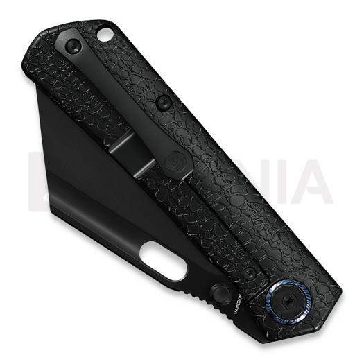 Kunwu Knives Cochise - DLC - Titanium fällkniv, Honeydew Texture + Timascus Inlay