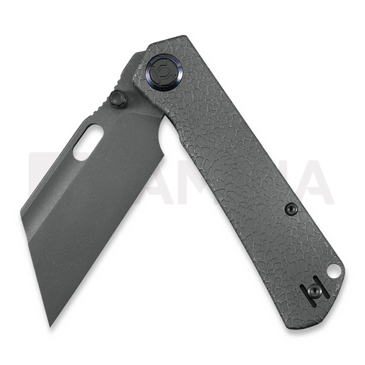 Kunwu Knives Cochise - Stonewashed - Titanium Taschenmesser, Honeydew Texture