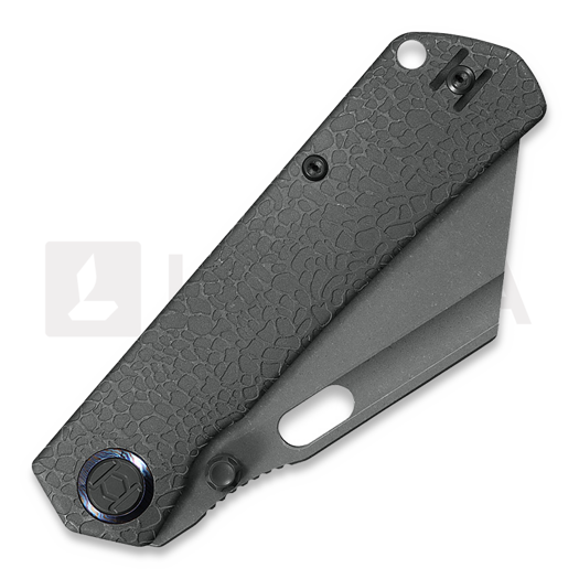 Kunwu Knives Cochise - Stonewashed - Titanium Taschenmesser, Honeydew Texture