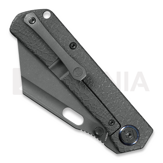 Kunwu Knives Cochise - Stonewashed - Titanium Taschenmesser, Honeydew Texture