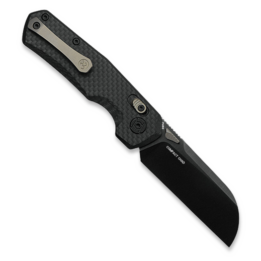 Складной нож Kunwu Knives Compact Chad - DLC - Carbon Fiber, чёрный