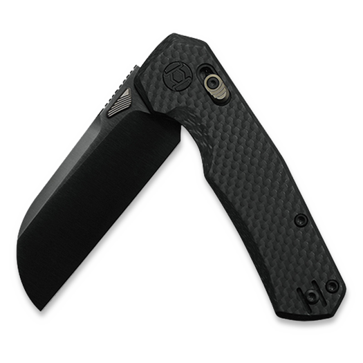Складной нож Kunwu Knives Compact Chad - DLC - Carbon Fiber, чёрный