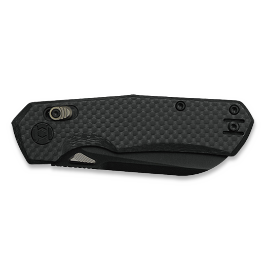 Складной нож Kunwu Knives Compact Chad - DLC - Carbon Fiber, чёрный