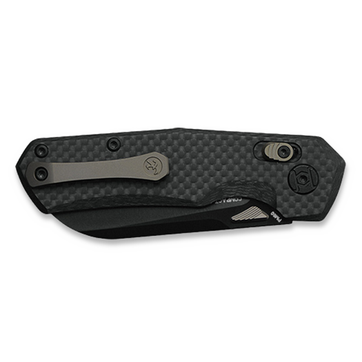 Kunwu Knives Compact Chad - DLC - Carbon Fiber kääntöveitsi, musta