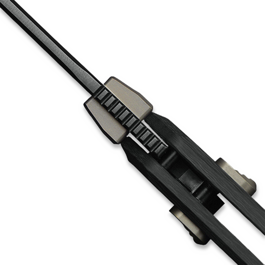 Складной нож Kunwu Knives Compact Chad - DLC - Carbon Fiber, чёрный