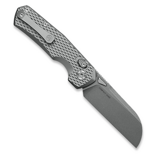 Kunwu Knives Compact Chad - Stonewashed - Titanium Taschenmesser, Diamond Texture