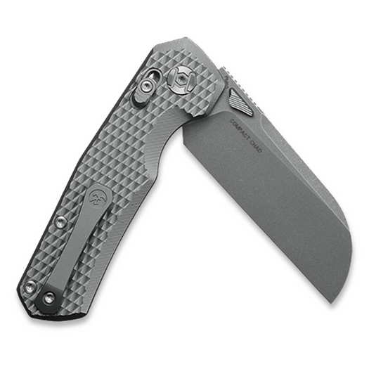 Kunwu Knives Compact Chad - Stonewashed - Titanium Taschenmesser, Diamond Texture