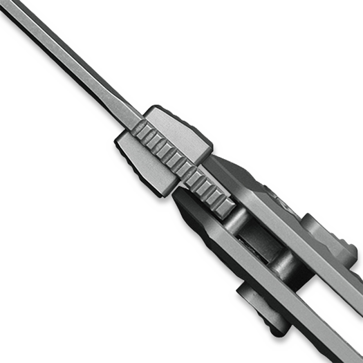 Kunwu Knives Compact Chad - Stonewashed - Titanium folding knife, Diamond Texture