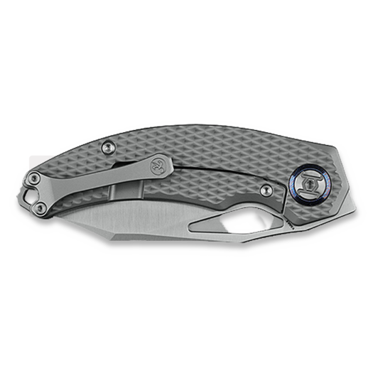 Kunwu Knives ComPadre - Diamond Texture Ti - Satin k&auml;&auml;nt&ouml;veitsi