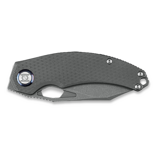 Kunwu Knives ComPadre - Diamond Texture Ti - Stonewashed k&auml;&auml;nt&ouml;veitsi