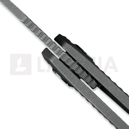 Kunwu Knives ComPadre - Diamond Texture Ti - Stonewashed k&auml;&auml;nt&ouml;veitsi