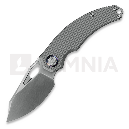 Kunwu Knives ComPadre - Satin - Titanium 折り畳みナイフ, Diamond Texture