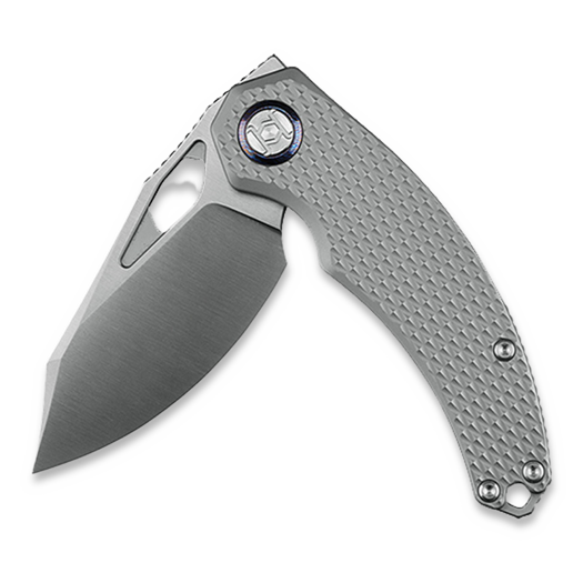 Kunwu Knives ComPadre - Satin - Titanium fällkniv, Diamond Texture