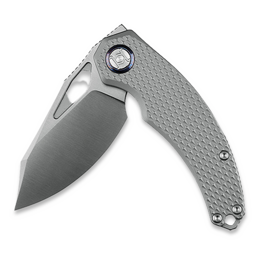 Kunwu Knives ComPadre - Satin - Titanium összecsukható kés, Diamond Texture