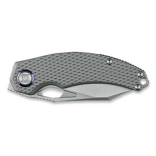 Kunwu Knives ComPadre - Satin - Titanium összecsukható kés, Diamond Texture