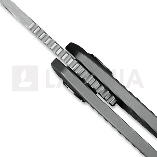 Kunwu Knives ComPadre - Satin - Titanium fällkniv, Diamond Texture