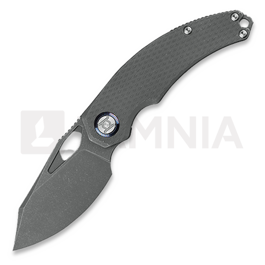 Kunwu Knives ComPadre - Stonewashed - Titanium סכין מתקפלת, Diamond Texture