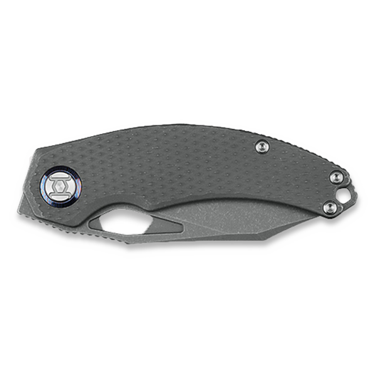 Kunwu Knives ComPadre - Stonewashed - Titanium folding knife, Diamond Texture