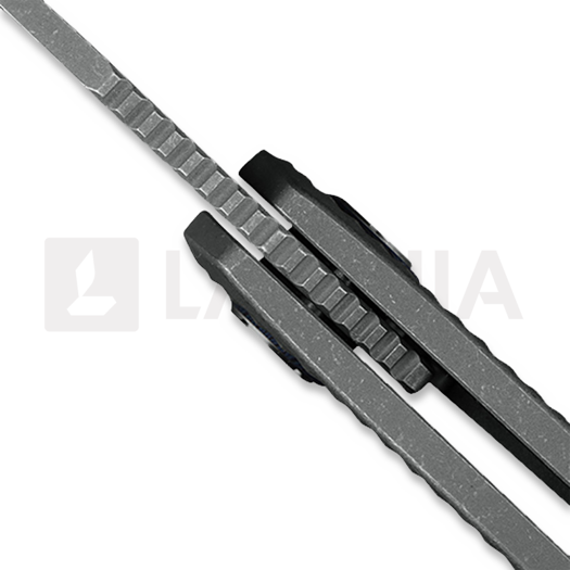 Kunwu Knives ComPadre - Stonewashed - Titanium folding knife, Diamond Texture