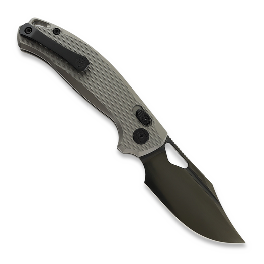 Kunwu Knives Django - Diamond Texture Ti - DLC k&auml;&auml;nt&ouml;veitsi