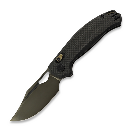 Kunwu Knives Django - DLC - Carbon Fiber 折り畳みナイフ, 黒