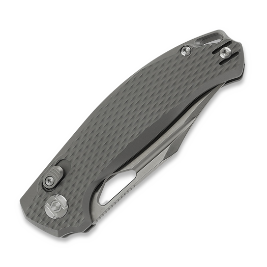 Kunwu Knives Django - Satin - Titanium sulankstomas peilis, Diamond Texture