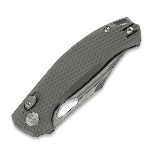 Kunwu Knives Django - Satin - Titanium összecsukható kés, Diamond Texture
