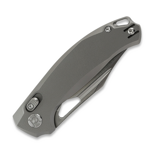 Kunwu Knives Django - Satin - Titanium Taschenmesser, Orange Peel Texture