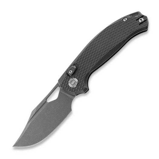 มีดพับ Kunwu Knives Django - Stonewashed - Titanium, Diamond Texture