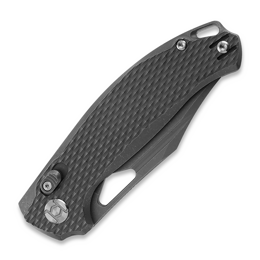 Kunwu Knives Django - Stonewashed - Titanium foldekniv, Diamond Texture