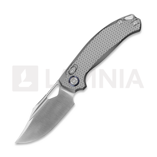 Kunwu Knives Django XL - Diamond Texture Ti - Satin kääntöveitsi