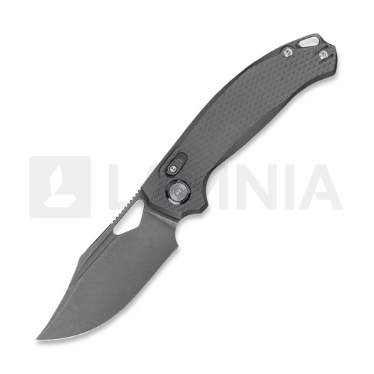 Kunwu Knives Django XL - Diamond Texture Ti - Stonewashed vouwmes