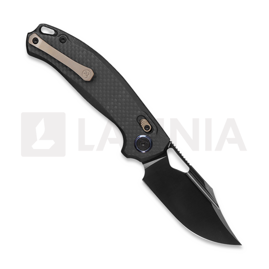 Skladací nôž Kunwu Knives Django XL - DLC - Carbon Fiber, čierna