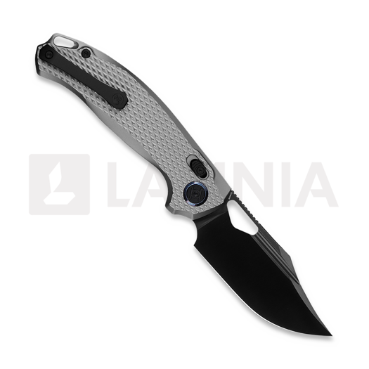 Kunwu Knives Django XL - DLC - Titanium folding knife, Diamond Texture