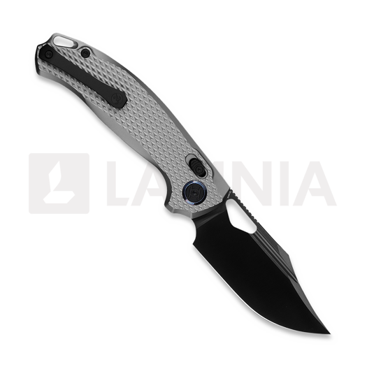 Kunwu Knives Django XL - DLC - Titanium folding knife, Diamond Texture