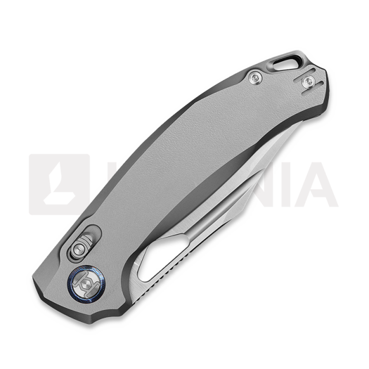 Kunwu Knives Django XL - Orange Peel Texture Ti - Satin k&auml;&auml;nt&ouml;veitsi