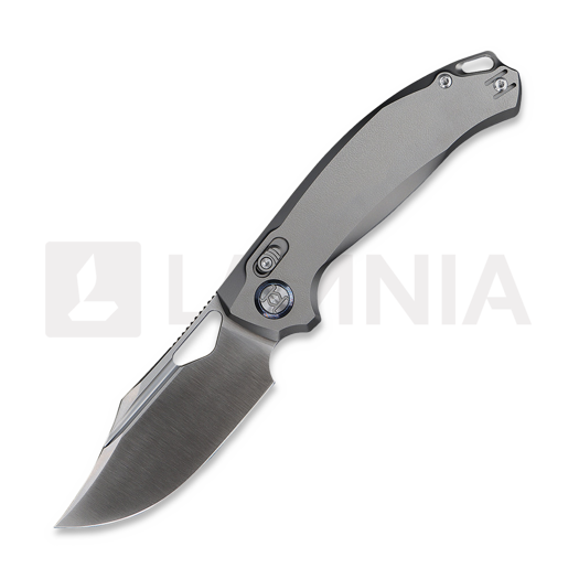 Saliekams nazis Kunwu Knives Django XL - Satin - Titanium, Orange Peel Texture