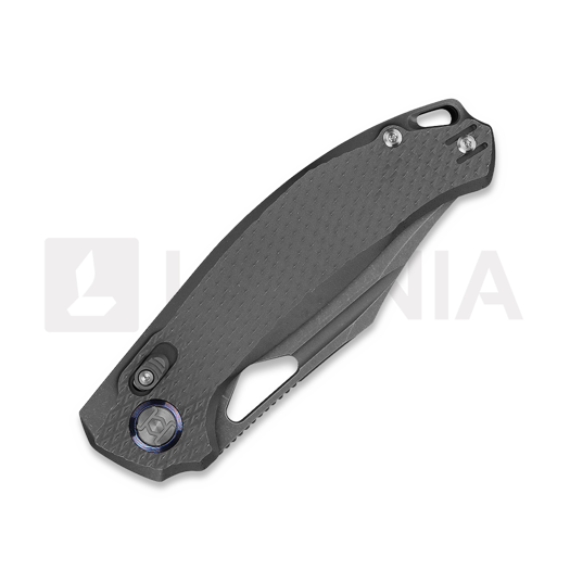 Kunwu Knives Django XL - Stonewashed - Titanium folding knife, Diamond Texture