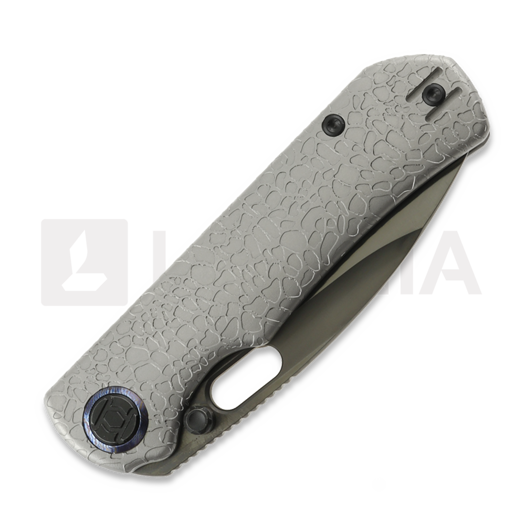 Navalha Kunwu Knives Excalibur Compact Verta - DLC - Titanium, Honeydew Texture