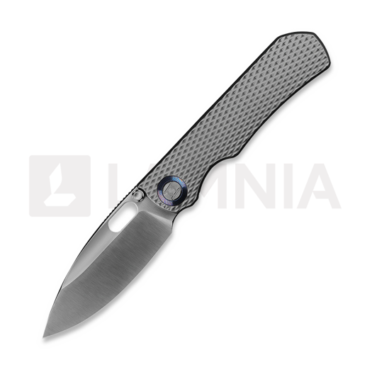 Kunwu Knives Excalibur - Diamond Texture Ti - Satin 접이식 나이프
