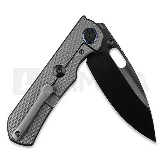 Kunwu Knives Excalibur - DLC - Titanium folding knife, Diamond Texture