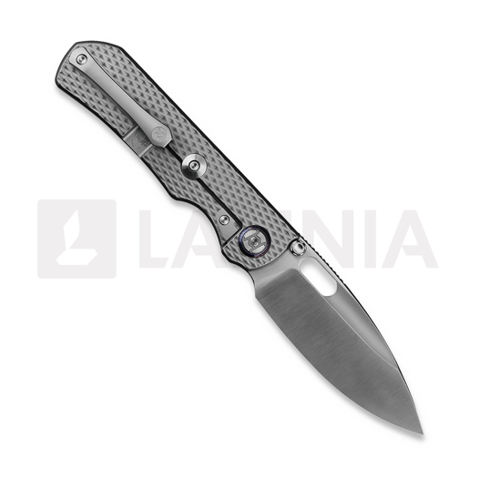 Kunwu Knives Excalibur - Satin - Titanium folding knife, Diamond Texture