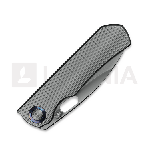 Kunwu Knives Excalibur - Satin - Titanium folding knife, Diamond Texture