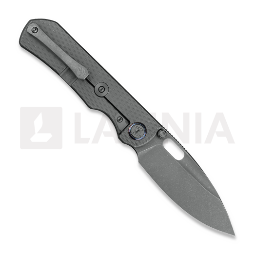 Kunwu Knives Excalibur - Stonewashed - Titanium folding knife, Diamond Texture