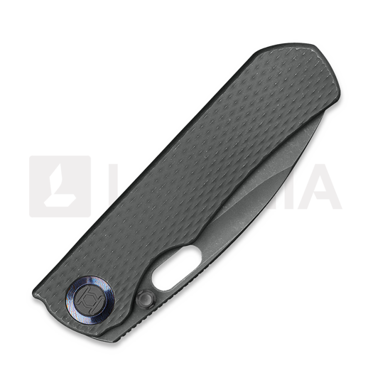 Kunwu Knives Excalibur - Stonewashed - Titanium folding knife, Diamond Texture