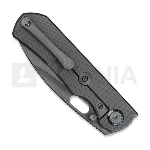 Kunwu Knives Excalibur - Stonewashed - Titanium folding knife, Diamond Texture