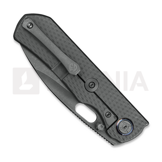 Kunwu Knives Excalibur - Stonewashed - Titanium Taschenmesser, Diamond Texture
