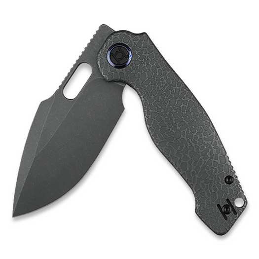 Kunwu Knives Gringo - Stonewashed - Titanium összecsukható kés, Honeydew Texture
