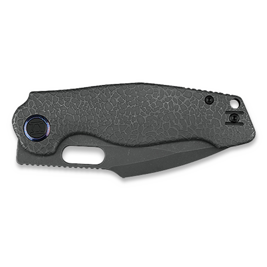 Kunwu Knives Gringo - Stonewashed - Titanium folding knife, Honeydew Texture